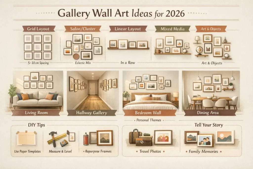 Gallery Wall Art: 2026 Layouts & DIY Secrets for Stunning Walls