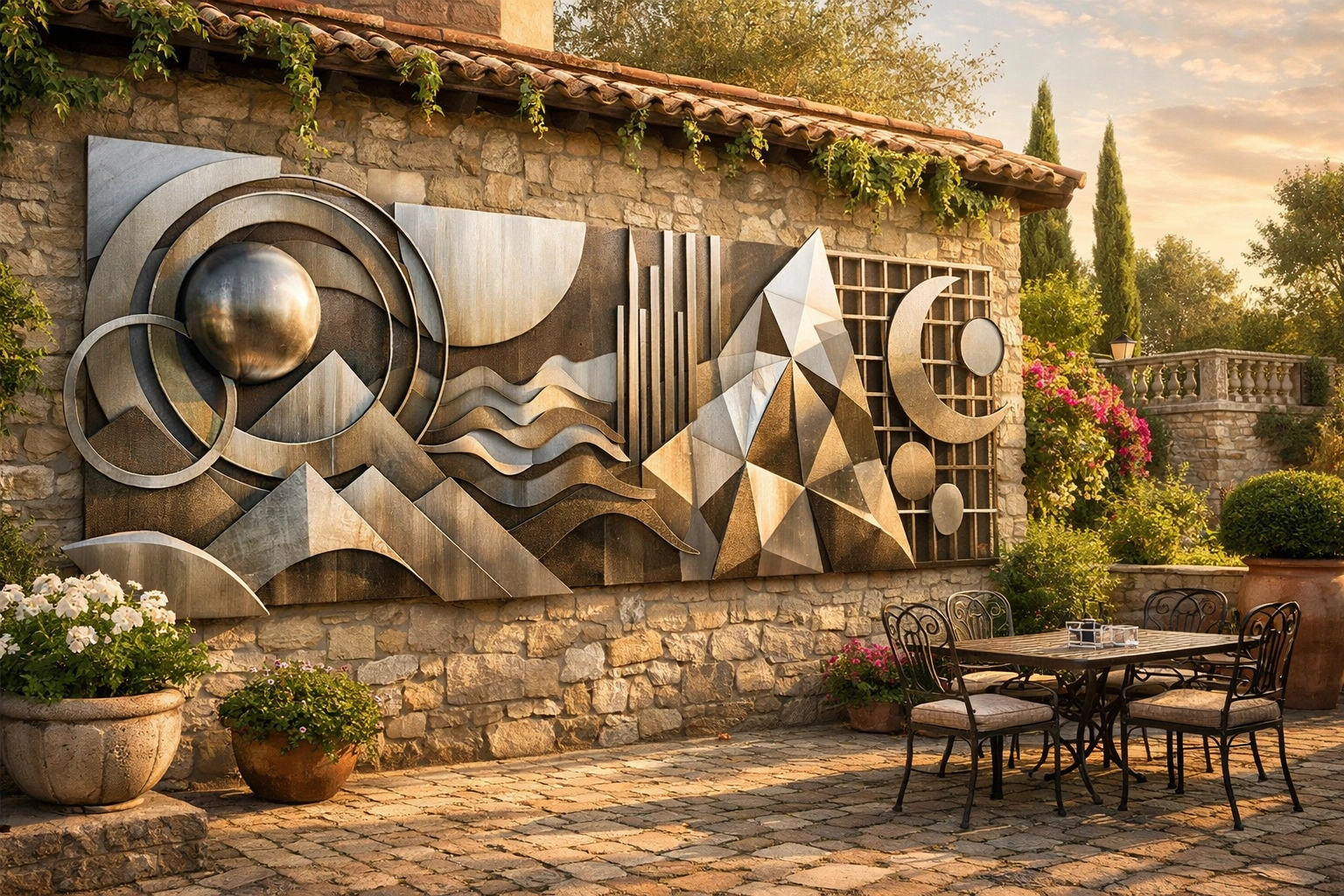 Large Exterior Metal Wall Art