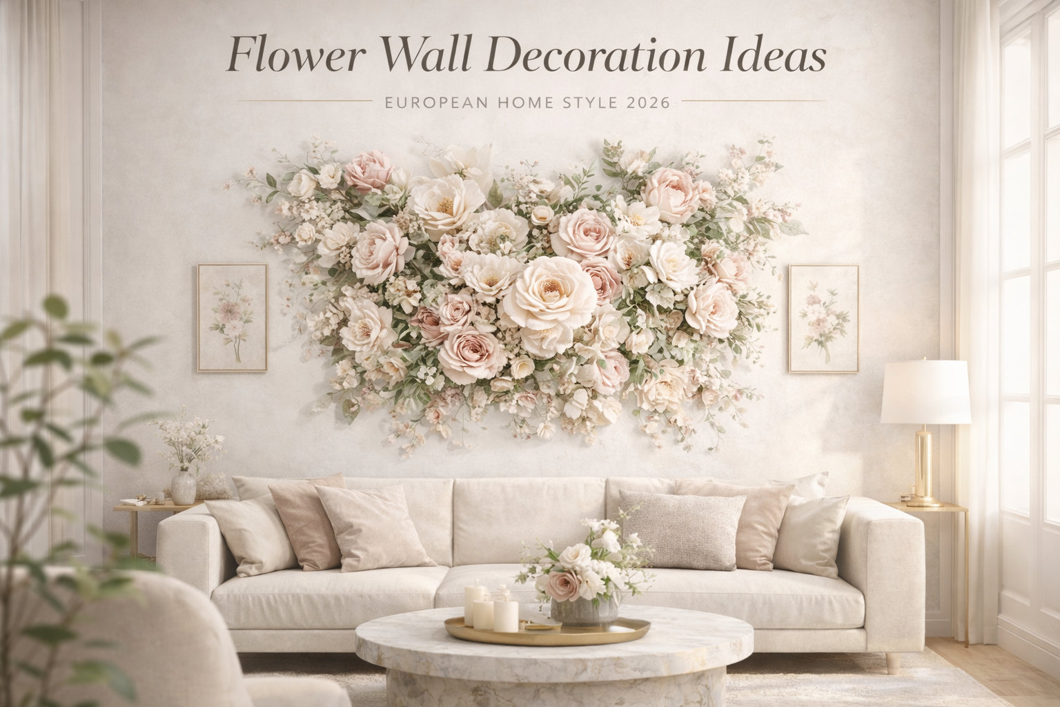 Decoration of Wall with Flowers