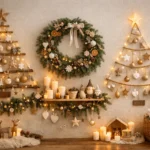 Christmas Decorations on a Wall