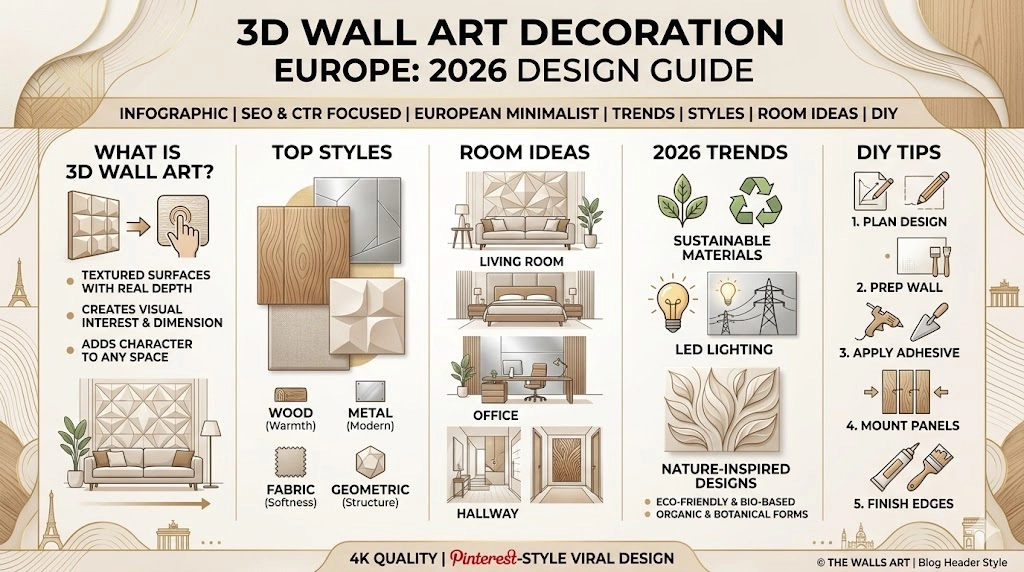 3D Wall. Art Decoration 