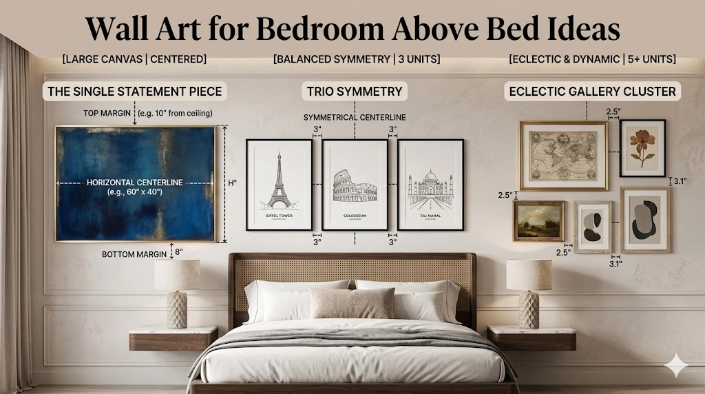 Wall Art for Bedroom Above Bed
