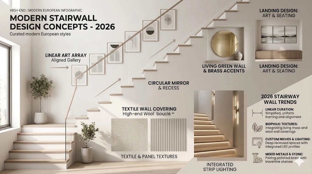Decorating Stairway Wall 