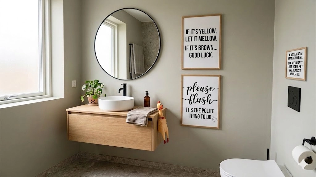Funny Bathroom Wall Decor