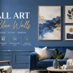 Wall Art on Blue Walls