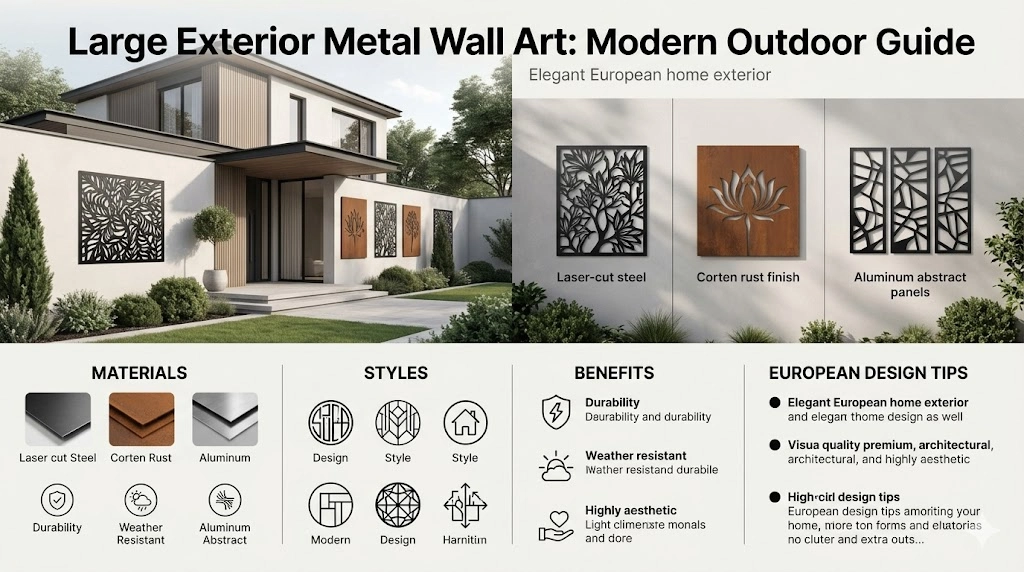 Large Exterior Metal Wall Art