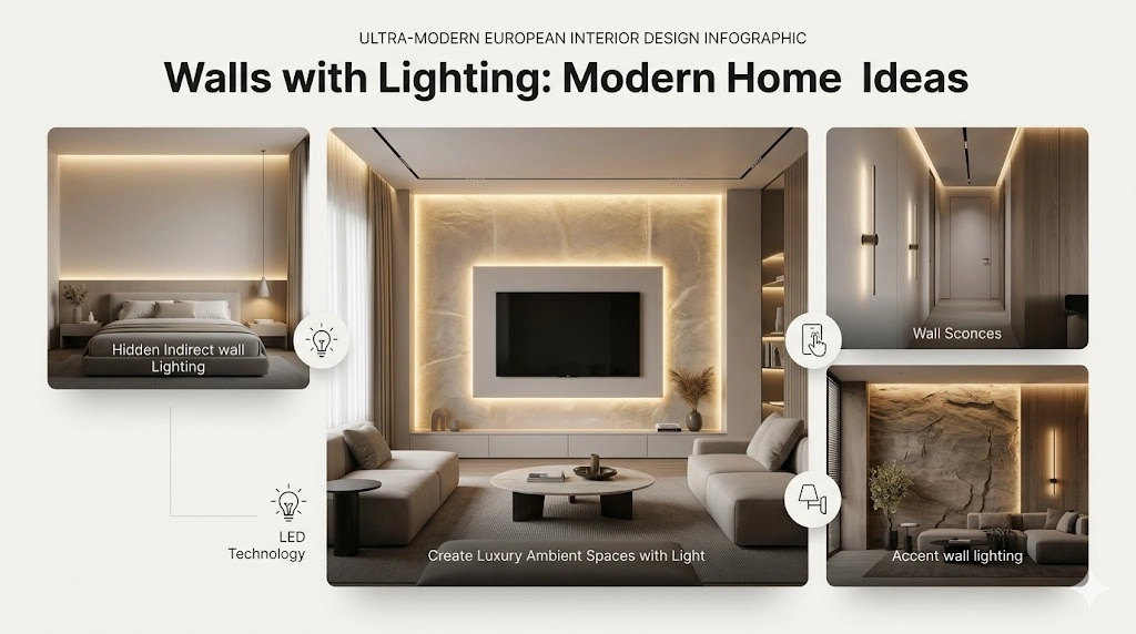 Walls with Lighting