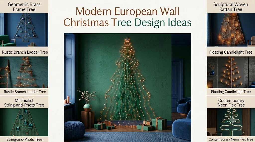 Wall Christmas Tree With Lights